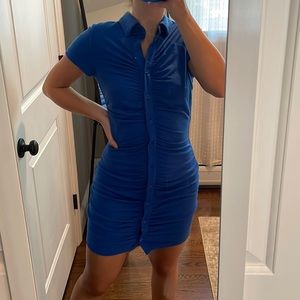 Blue Button Up Dress